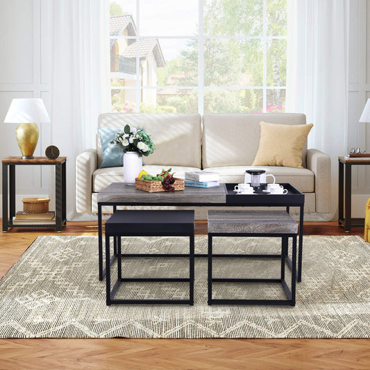 Sophia & William 3-Piece Occasional Two-color Coffee Table Set