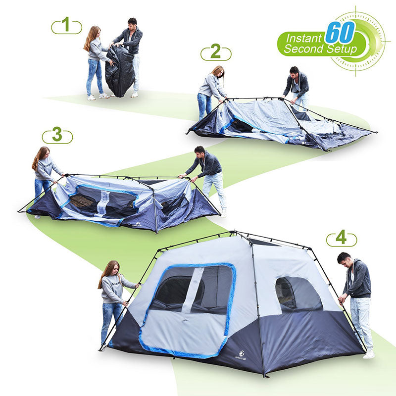 ALPHA CAMP 6 Person Instant Cabin Camping Tent – maisonartsus