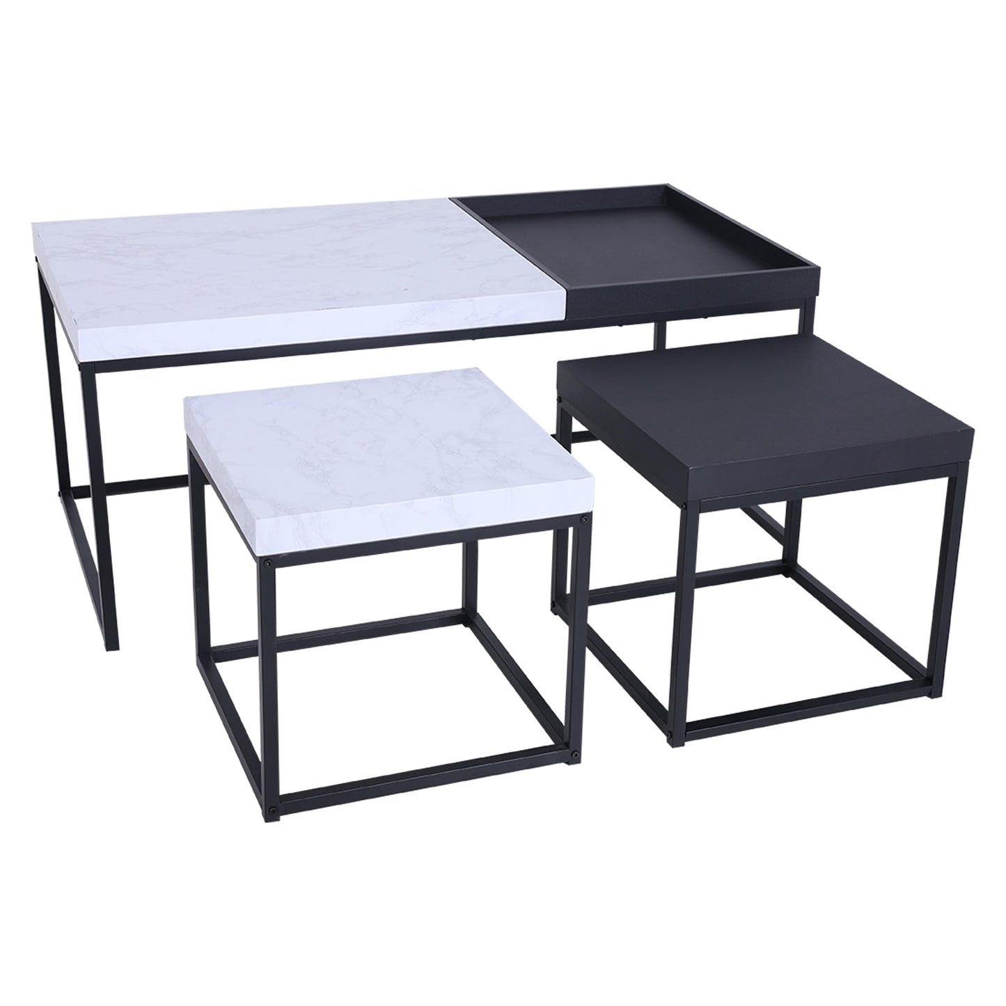 Sophia & William 3-Piece Occasional Two-color Coffee Table Set