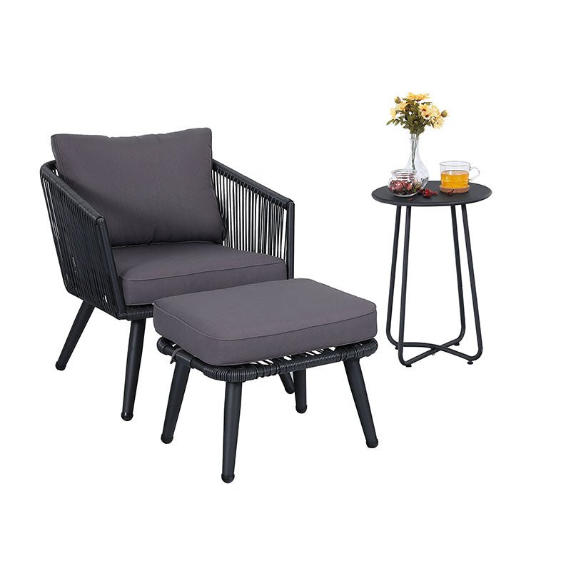 PHI VILLA 5 Piece Patio Furniture Set with Ottoman